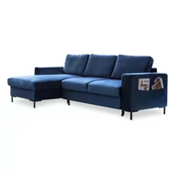 Narożniki - Granatowy aksamitny narożnik rozkładany Miuform Lofty Lilly, lewostronny - miniaturka - grafika 1