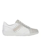 Trampki damskie - Geox Skórzane sneakersy "Myria" w kolorze biało-beżowym - miniaturka - grafika 1