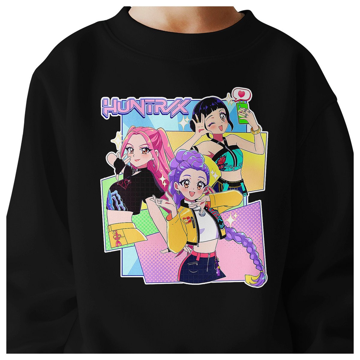 BLUZA DZIECIĘCA K-POPOWE ŁOWCZYNIE DEMONÓW HUNTRIX 110-116 BAWEŁNIANA
