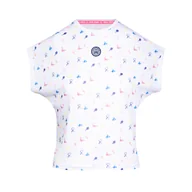 Koszulki sportowe damskie - Koszulka damska BIDI BADU  Majira Tech Tee White, Mixed M - miniaturka - grafika 1