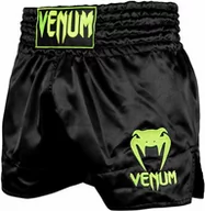 Spodnie sportowe męskie - Spodenki Muay Thai Venum Classic Shorts Black/Neo Yellow - miniaturka - grafika 1