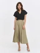 Spódnice - Plisowana spódnica z atłasową gumą w pasie - miniaturka - grafika 1