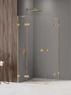 Kabiny prysznicowe - Kabina prysznicowa New Trendy Avexa 90x90 kwadratowa złota EXK-6816 - miniaturka - grafika 1
