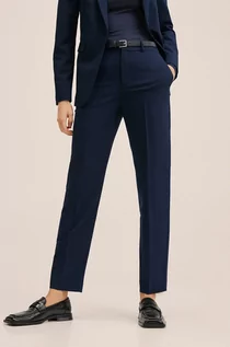 Spodnie damskie - Mango spodnie damskie kolor czarny proste high waist - grafika 1
