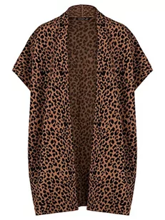 APART kardigan z nadrukiem zwierzęcym, Camel czarny, 42 - Swetry damskie - miniaturka - grafika 1