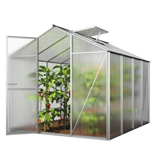 GFP szklarnia ECO 4 rama aluminiowa 192x256 cm - płytami poliwęglanowymi o grubości 6 mm - Szklarnie ogrodowe - miniaturka - grafika 1