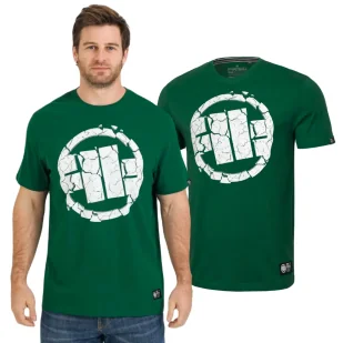 Koszulka PITBULL Middle Weight 170 Basic Scratch '25 - Ciemnozielona L - Odzież taktyczna i umundurowanie - miniaturka - grafika 1