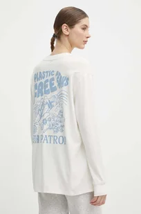 The North Face longsleeve bawełniany kolor beżowy NF0A87DZQLI1 - Bluzki damskie - miniaturka - grafika 1