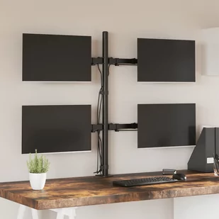 vidaXL Stojak na monitory, czarny, stalowy, VESA 75/100 mm - Uchwyty do projektorów - miniaturka - grafika 1