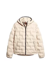 Superdry Short Quilted Puffer Coat Kurtka męska, Cement beżowy, L - Kurtki męskie - miniaturka - grafika 1