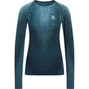 Bluza termoaktywna damska Odlo Performance Warm Blackcomb BL Top Crew Neck LS - Bluzy sportowe damskie - miniaturka - grafika 1