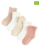 Skarpetki dla dzieci - COOL CLUB Skarpety (5 par) w kolorze beżowo-jasnoróżowo-białym - miniaturka - grafika 1