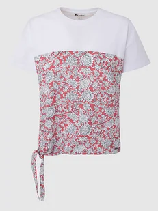 Pepe Jeans Koszulka w kolorze biało-czerwonym - Koszulki i topy damskie - miniaturka - grafika 1