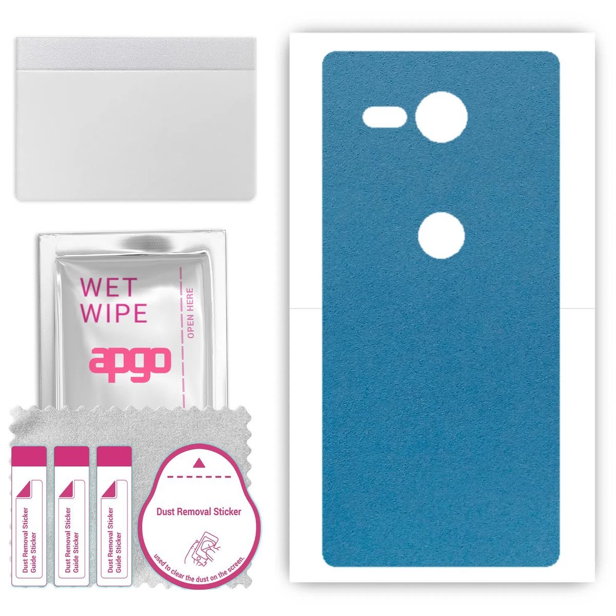 Folia naklejka skórka strukturalna na TYŁ Zamsz do Sony Xperia XZ2 Compact - Zamsz Niebieski - apgo SKINS