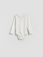 Body dla niemowląt - Reserved - Body z falbanką - złamana biel - miniaturka - grafika 1