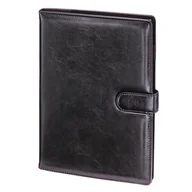 Notesy i bloczki - Notes premium czarny A4 z wymiennym wkładem zapięcie magnetyczne Genua 100 kartek kratka - miniaturka - grafika 1
