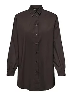 Koszule damskie - ONLY Koszula damska, klasyczna, Black Coffee, XL - grafika 1