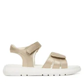 Buty dla dziewczynek - Sandały Tommy Hilfiger Velcro Sandal T1A2-34275-1372 Złoty - miniaturka - grafika 1