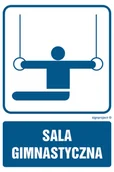 Systemy ekspozycyjne i znaki informacyjne - RD008 SALA GIMNASTYCZNA, PN - PŁYTA PCV 1MM; (500X750MM) - miniaturka - grafika 1