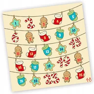 Kalendarze - Naklejki Świąteczne Adwentowy Kalendarz 48 10X10 - miniaturka - grafika 1