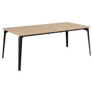 Stoły - Actona Stół Obiadowy Do Jadalni Noggy 74X200X100 Naturalny + Czarny - miniaturka - grafika 1