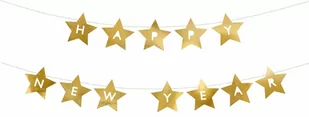 Baner Happy New Year Gwiazdki - 290 cm - 1 szt. - Sylwester - miniaturka - grafika 1