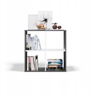 Regały - Regał Malax 2x2 ANTRACYT BIAŁY - miniaturka - grafika 1