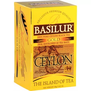 Herbata The Island of Tea Ceylon Gold w saszetkach 20x1,5g BASILUR - Kawa w kapsułkach i saszetkach - miniaturka - grafika 1
