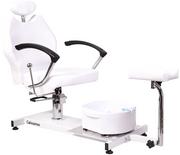 Fotele kosmetyczne - Calissimo Fotel pedicure masażer stóp Kosmetyczny ODCHYLANY ENZO-004W-A - miniaturka - grafika 1