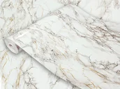 Okleiny - Okleina Meblowa Naklejka Marmur Brąz Na Blat Półki - miniaturka - grafika 1