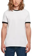 Koszulki męskie - Build Your Brand Męski T-shirt Ringer Tee White/Black M, biały/czarny, M - miniaturka - grafika 1