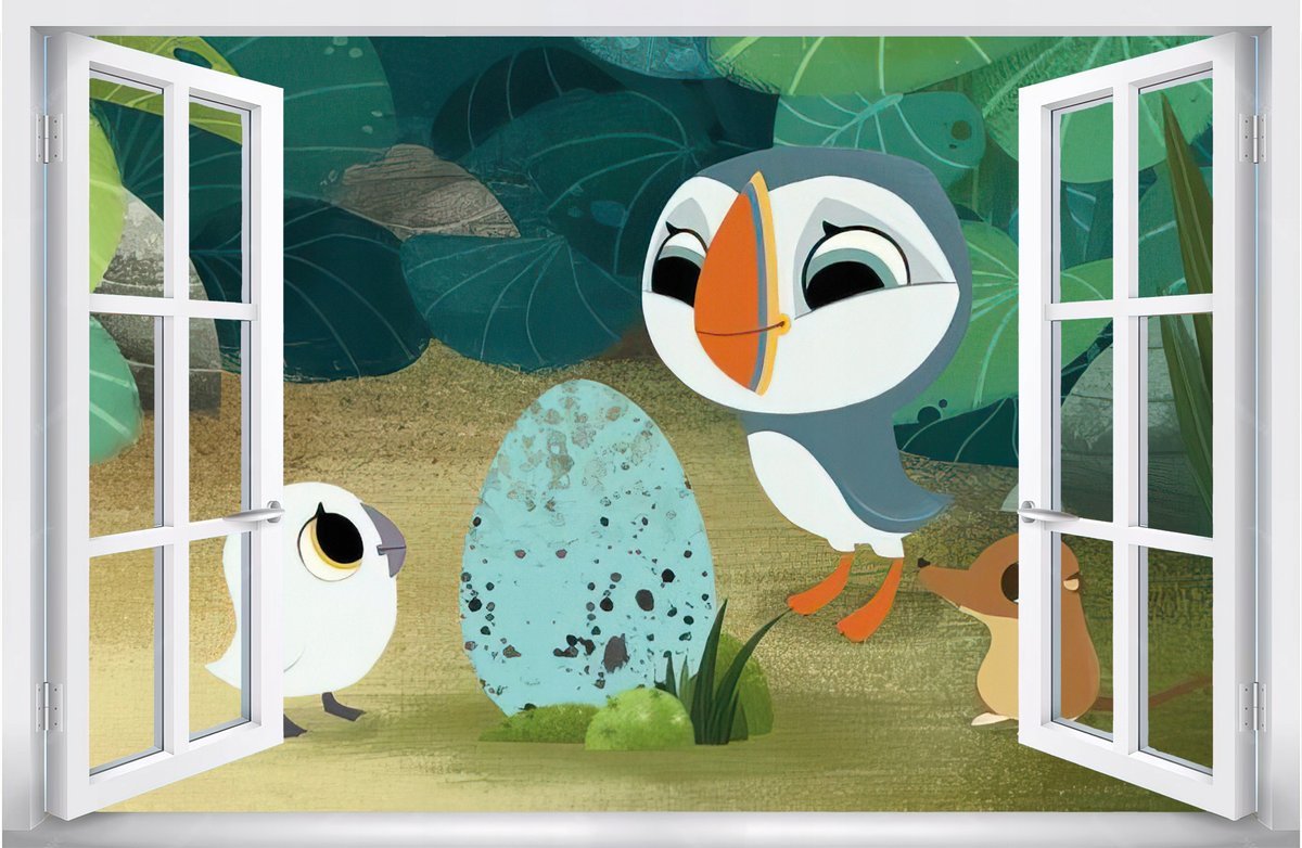 Naklejki na ścianę PUFFIN ROCK PTAKI Naklejka XXL 115x75 cm #4