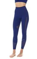 Spodnie sportowe damskie - LE12910 legginsy damskie GYM dł., Kolor ciemnoniebieski, Rozmiar L, Brubeck - miniaturka - grafika 1