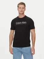 Koszulki męskie - Calvin Klein T-Shirt Double Logo K10K114149 Czarny Regular Fit - miniaturka - grafika 1