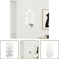 Lustra - The Living Store Lustro z oświetleniem LED 60x30 cm szklane owalne - miniaturka - grafika 1