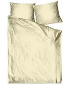 Pościel - Greno Pościel satynowa 160x200 ekri jednobarwna Bielbaw - miniaturka - grafika 1