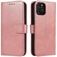 Etui i futerały do telefonów - Magnet Hurtel Case elegancki futerał etui pokrowiec z klapką i funkcją podstawki iPhone 12 Pro / iPhone 12 różowy - miniaturka - grafika 1