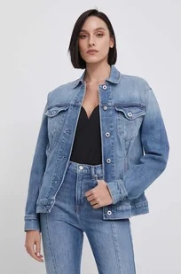 Pepe Jeans kurtka jeansowa damska kolor niebieski przejściowa - Kurtki damskie - miniaturka - grafika 1