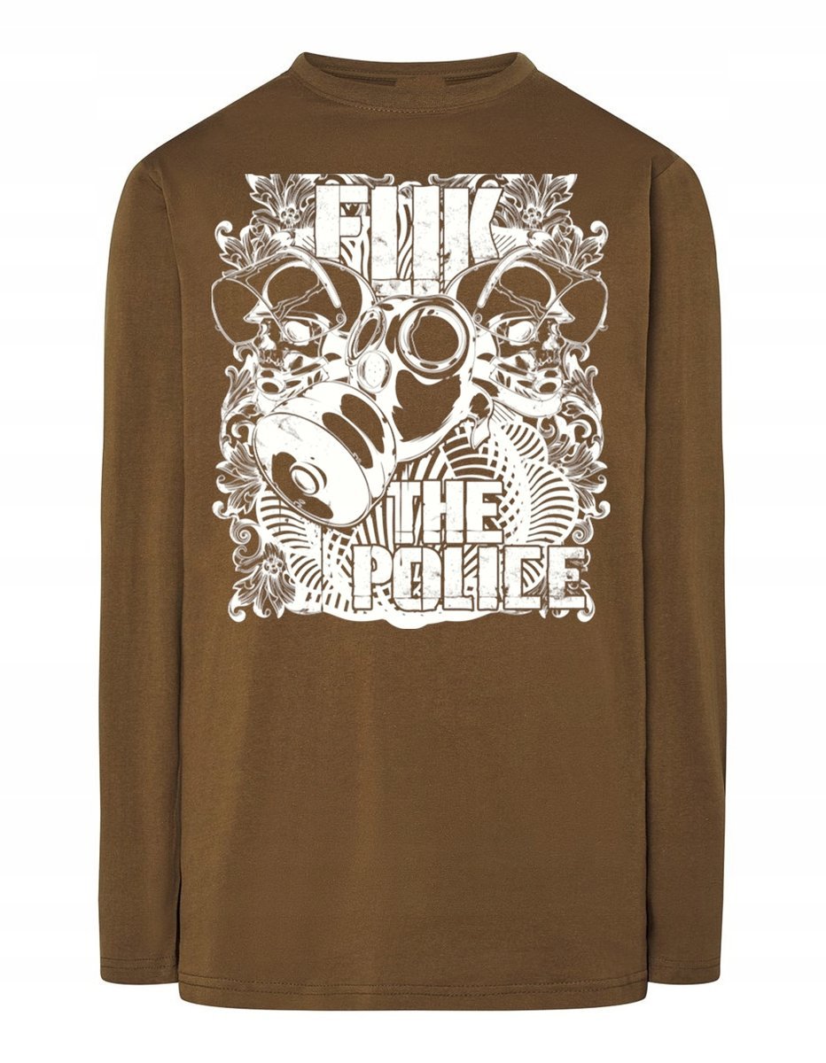 Longsleeve męski nadruk FUK THE POLICE r.3XL