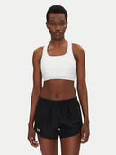 Koszulki i topy damskie - Under Armour Biustonosz sportowy Crossback Mid Bra 1361034 Biały - miniaturka - grafika 1