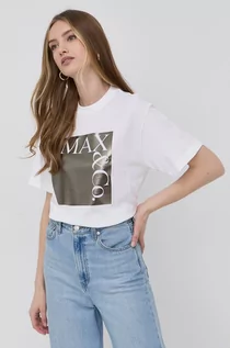 Koszulki i topy damskie - MAX&Co t-shirt bawełniany kolor srebrny - - grafika 1