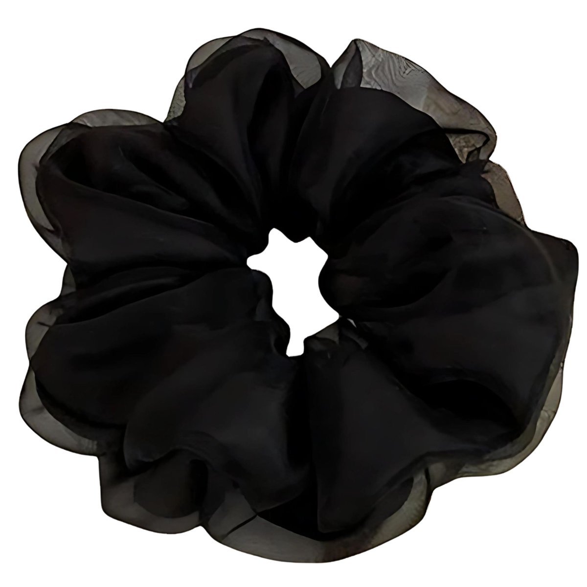 Gumka do Włosów Czarna Duża Puszysta Frotka Scrunchie Oversize Wygodna