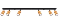 Lampy sufitowe - Listwa sufitowa z 6 ruchomymi spotami czarny + miedź - A575 A2-C77 - miniaturka - grafika 1