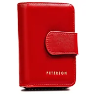 Portfele - PETERSONreg; PTN 76115-SGN – portfel damski skórzany czerwony RFID PTN 76115-SGN - miniaturka - grafika 1