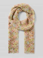 Apaszki i szaliki damskie - Szal z kwiatowym nadrukiem na całej powierzchni - miniaturka - grafika 1