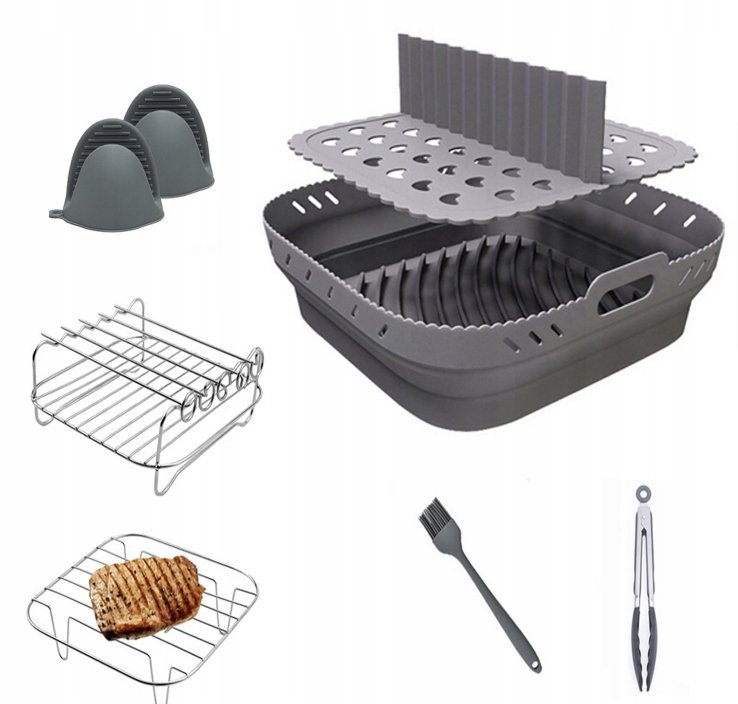 AKCESORIA DO FRYTKOWNICY AIR FRYER DO BUŁECZEK BURGERÓW 8SZT WKŁAD