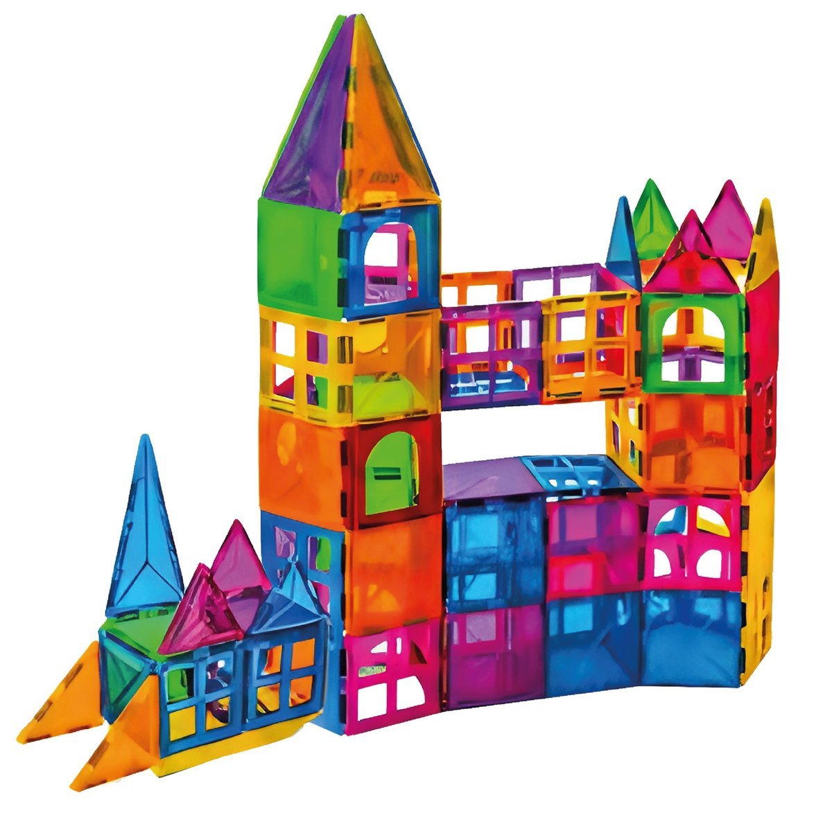 Klocki magnetyczne zestaw 60 szt. klocki konstrukcyjne, zabawka edukacyjna dla dzieci, kolorowe