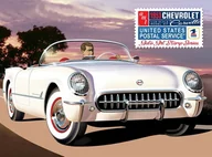 Modele do sklejania - Model Plastikowy - Samochód 1:25 1953 Chevy Corvette (USPS Stamp Series) - miniaturka - grafika 1