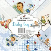 Scrapbooking - Papier Do Scrapbookingu Baby Boy Zestaw 18 Arkuszy - miniaturka - grafika 1