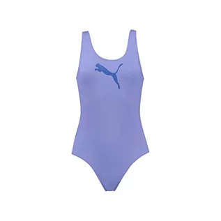 Stroje kąpielowe dla dziewczynek - PUMA Damski strój kąpielowy jednoczęściowy, elektryczny fioletowy, XL, purpurowy elektryczny, XL - grafika 1